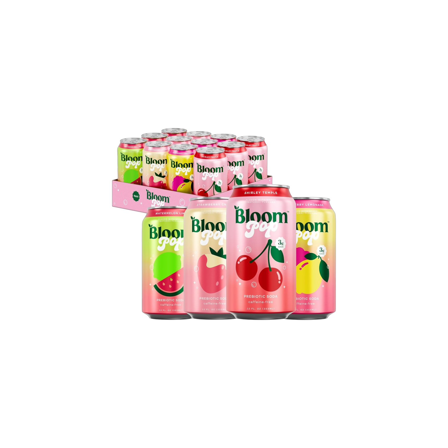 Soda for Gut Health, Low Calorie, No Caffeine by Bloom